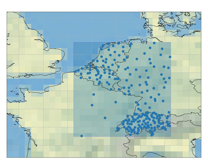 The domain and weather stations of the EUPPBench dataset.